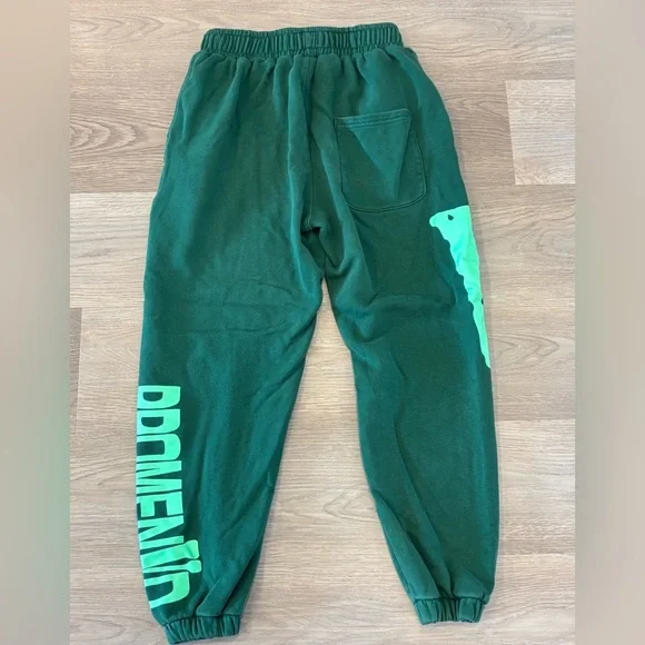 Vlone A$ap Rocky Sweden Tour Stockholm Made in USA Promenad Green Sweatpants - Picture 2 of 6